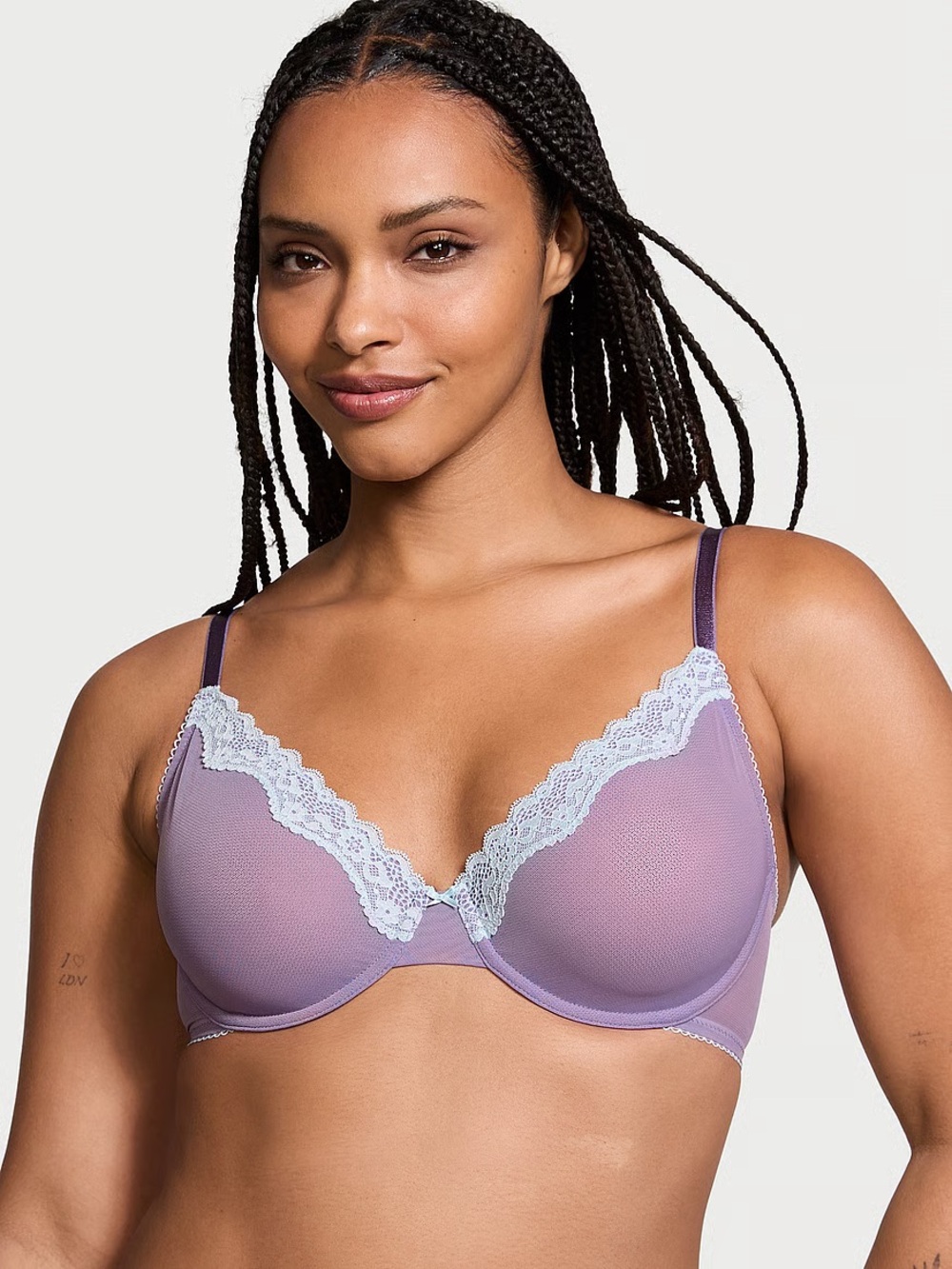 NWT Victoria’s Secret tease underwire lavender mesh bra size 36DD lingerie